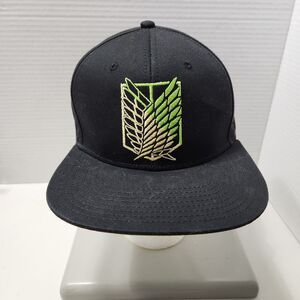 Attack on Titan Anime Cap Mens Black Dad-Hat Scout Regiment Shield Adjustable